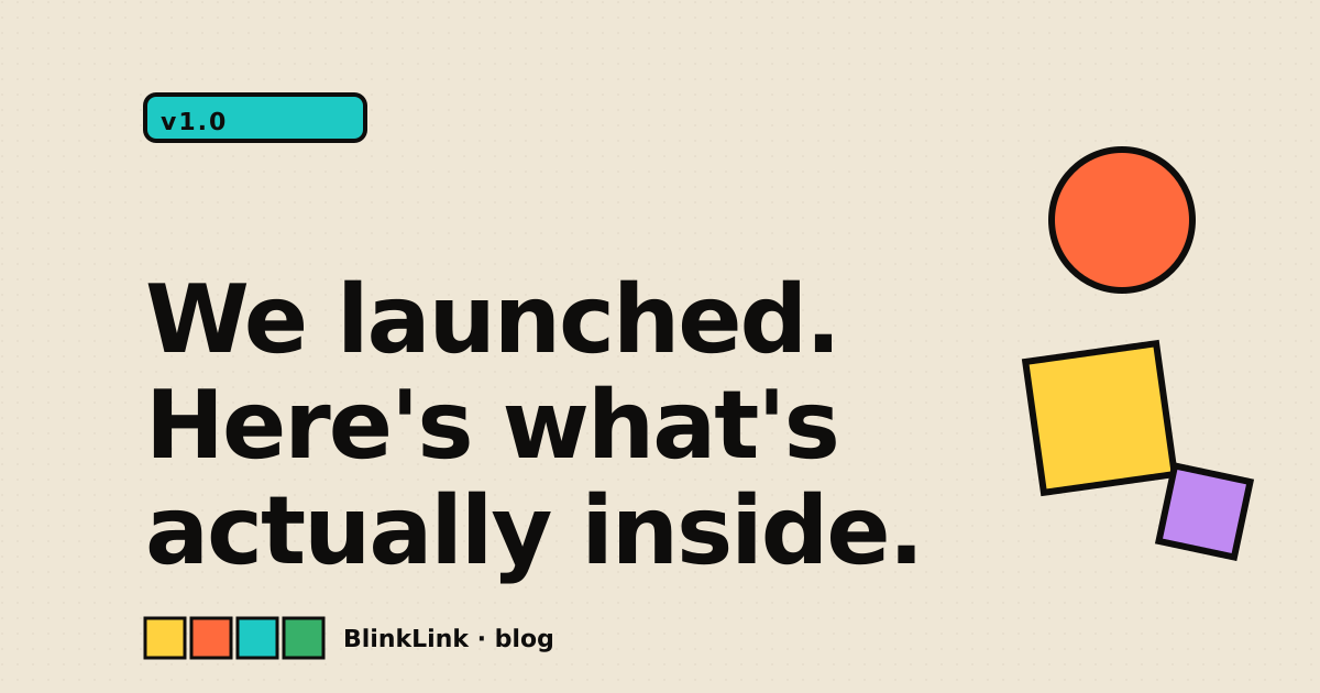 Crayon-shadowed launch banner